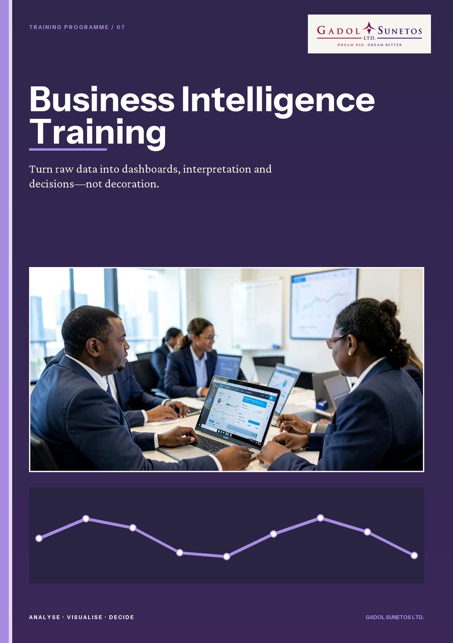 Business Intelligence Training flyer cover