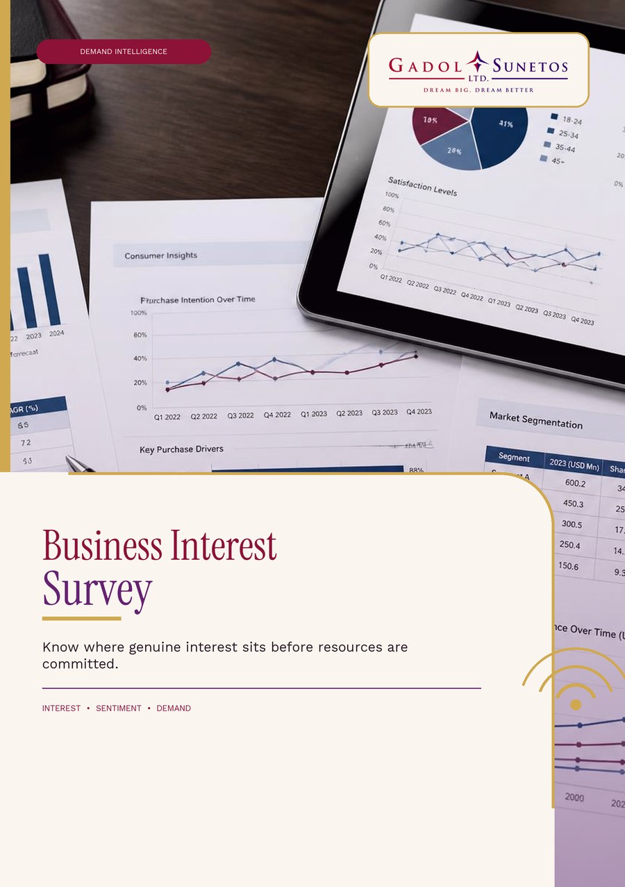 Business Interest Survey service flyer cover