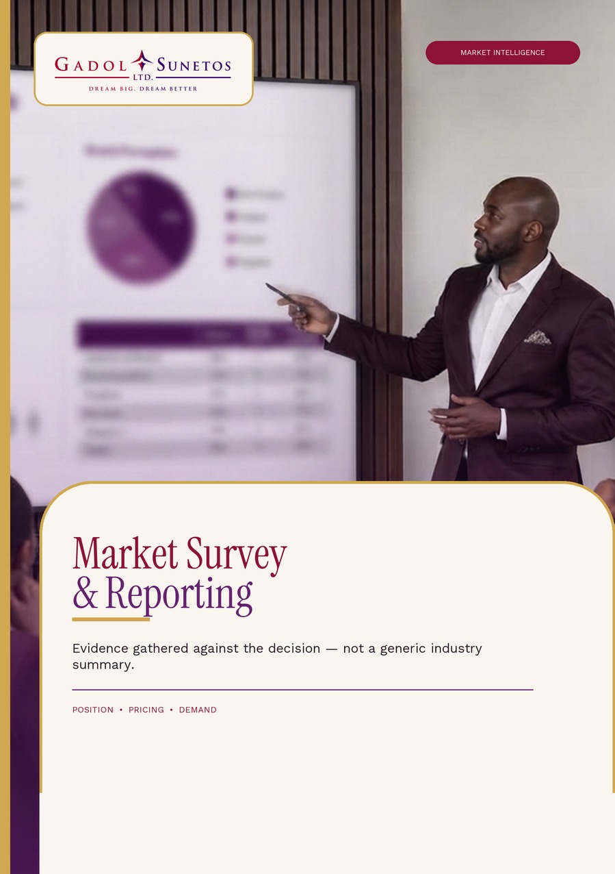 Market Survey and Reporting service flyer cover